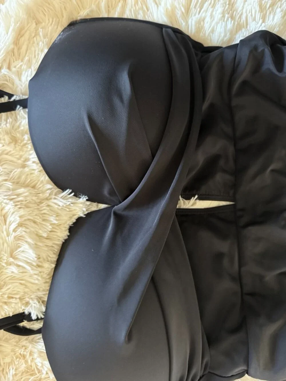 POPVIL Black Wrap One Piece Swimsuit XL NWOT